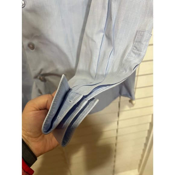 Thomas Pink French Cuff Long Sleeve Button Up‎ Shirt - Size 15.5 - Picture 3 of 4